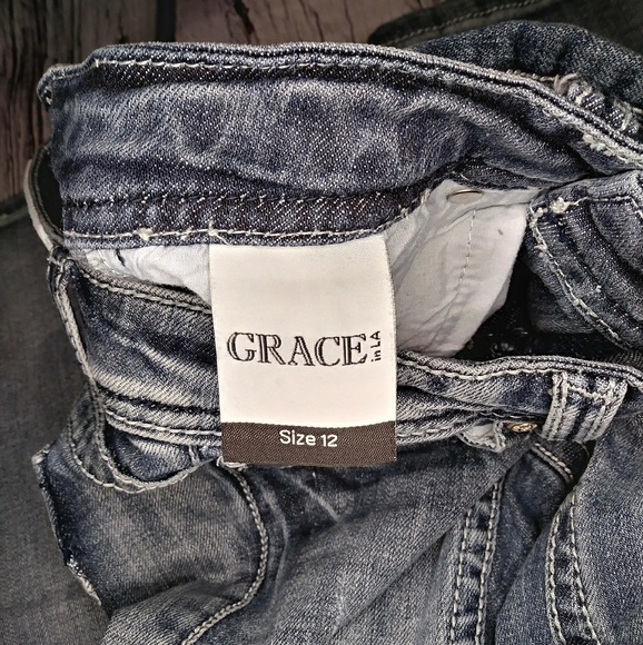 🔥Grace in LA Light Wash Jeans Size 12 Girls🔥 - Picture 5 of 8